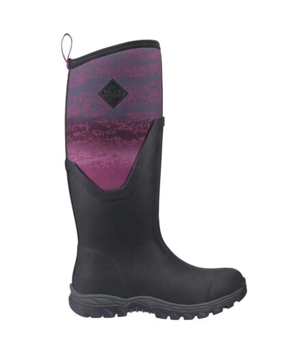 Bottes de pluie arctic sport femme noir / magenta délavé Muck Boots