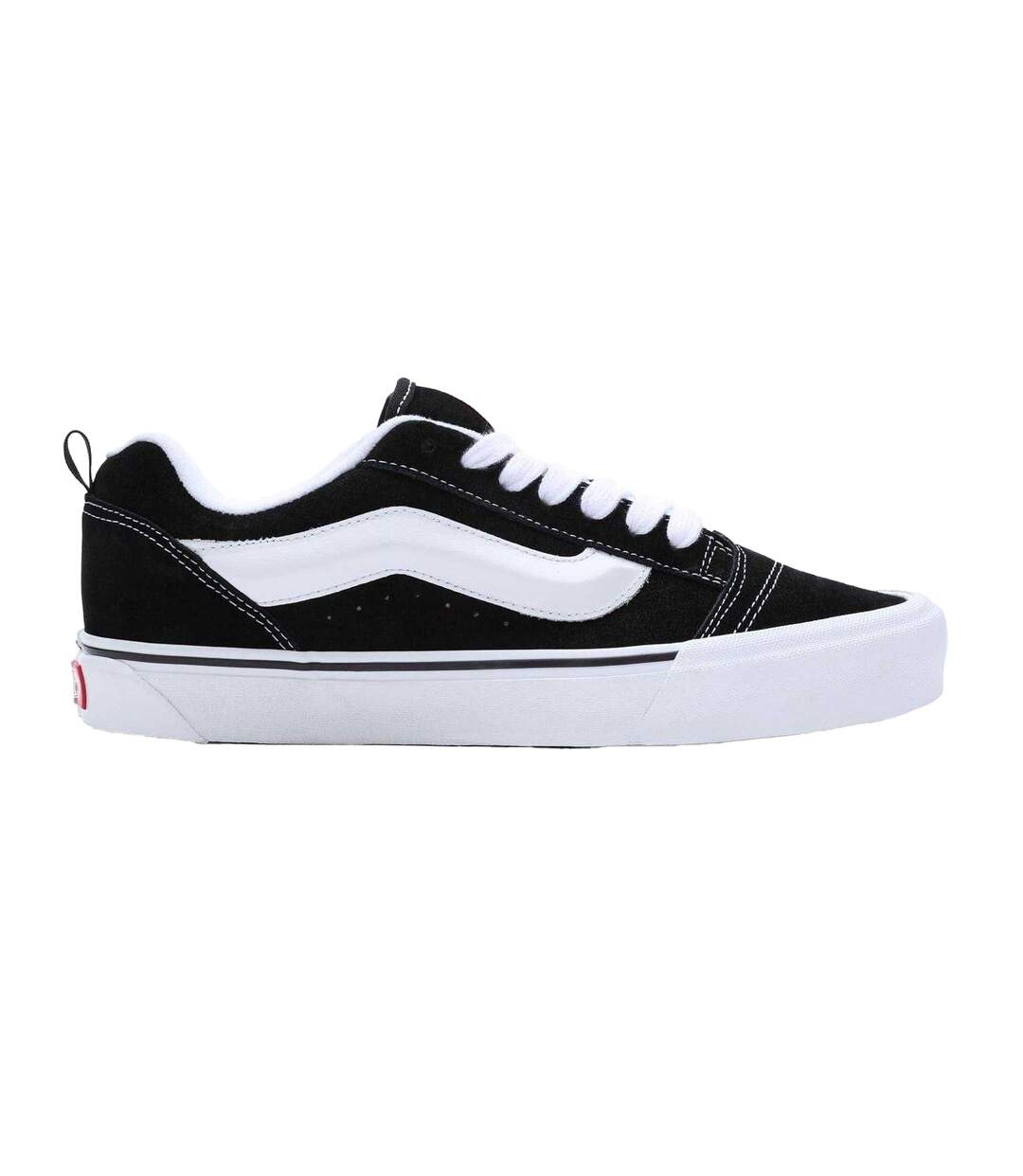 Mens Knu Skool Padded Suede Skate Shoes Black White Vans-1