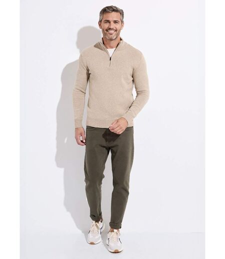 Pull col montant zippé, coupe ajustée