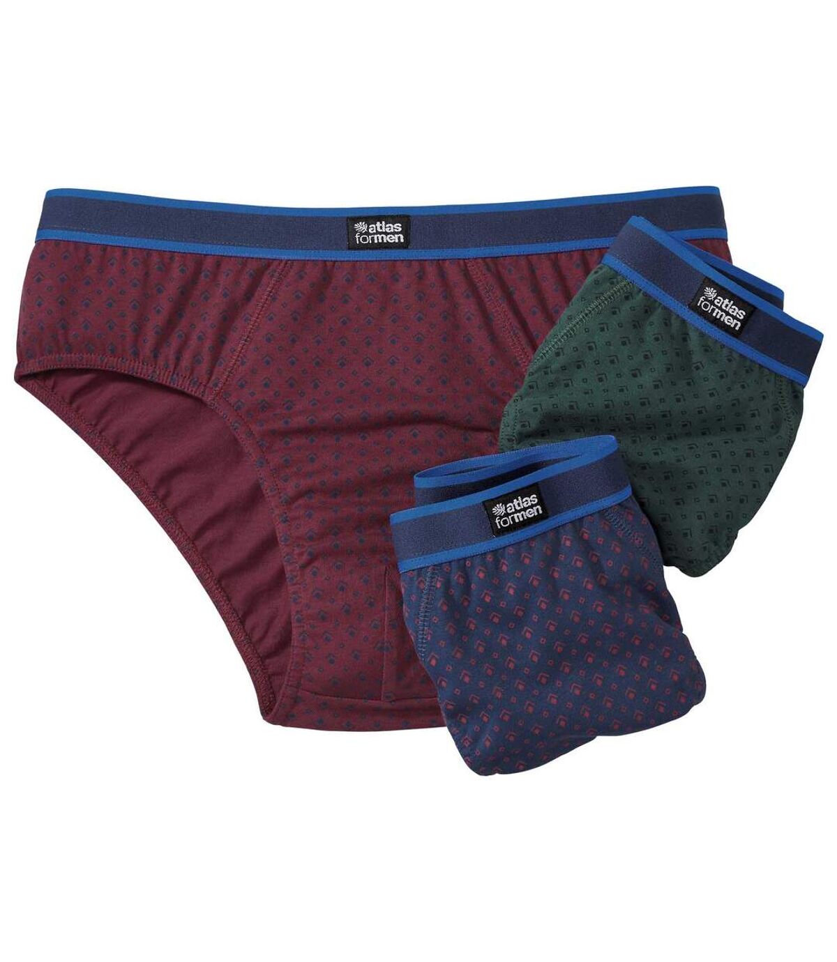 Set van 3 onderbroeken met motiefjes Atlas For Men