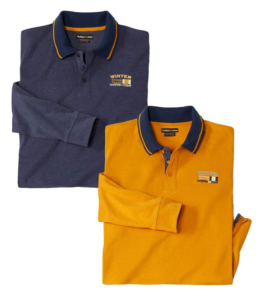 2er-Pack Poloshirts in Jersey-Qualität