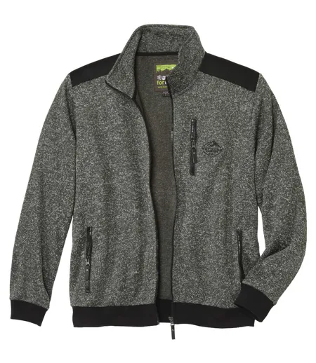 Le Gilet Molleton Zippé Chiné