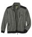 Le Gilet Molleton Zippé Chiné-1