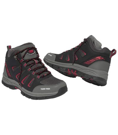 Men's Team Trek Hiking Shoes - Grey Black Red