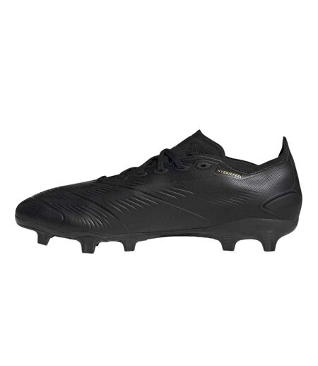 Mens Predator 24 League Leather Firm Ground Football Boots Core Black Carbon Grey Adidas