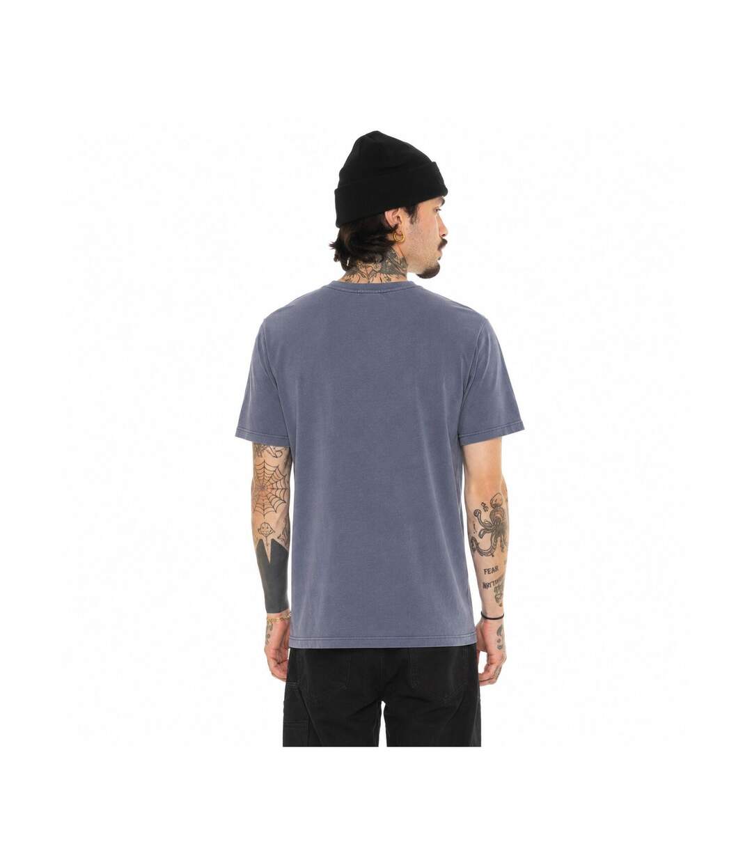 T-shirt col rond en coton homme avec Logo Log9 Gris Vondutch-3