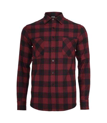 Chemise Motif/style À Carreaux Homme Noir Bordeaux Urban Classics