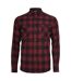 Chemise Motif/style À Carreaux Homme Noir Bordeaux Urban Classics-1