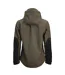 Womens/ladies Oxygen Soft Shell Jacket Olive Green Black Jobman-2
