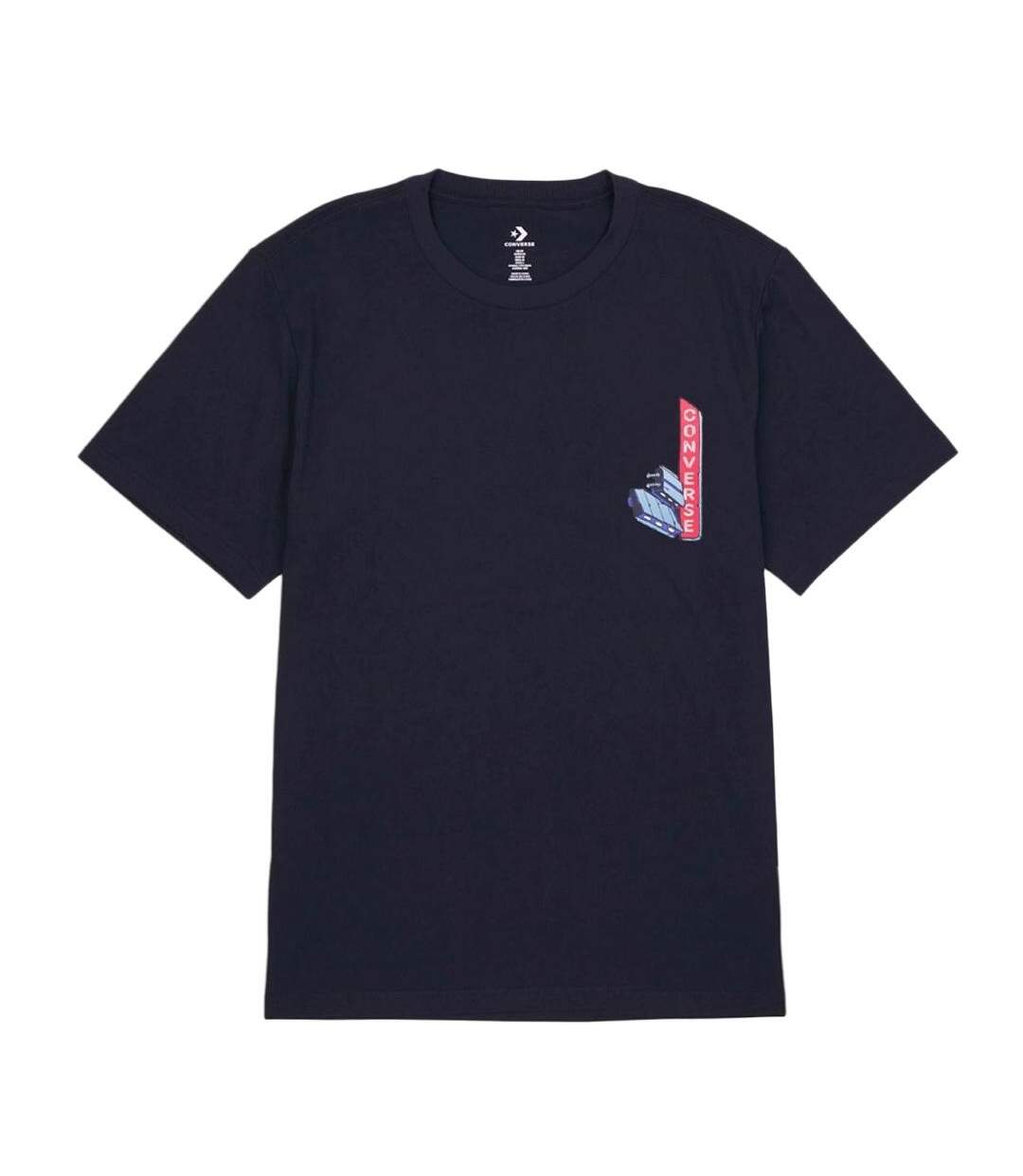 T-Shirt noir homme converse back-1