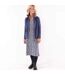 Womens/ladies Buttercups Tie Back Long-sleeved Midi Dress Blue White Lazy Jacks-1