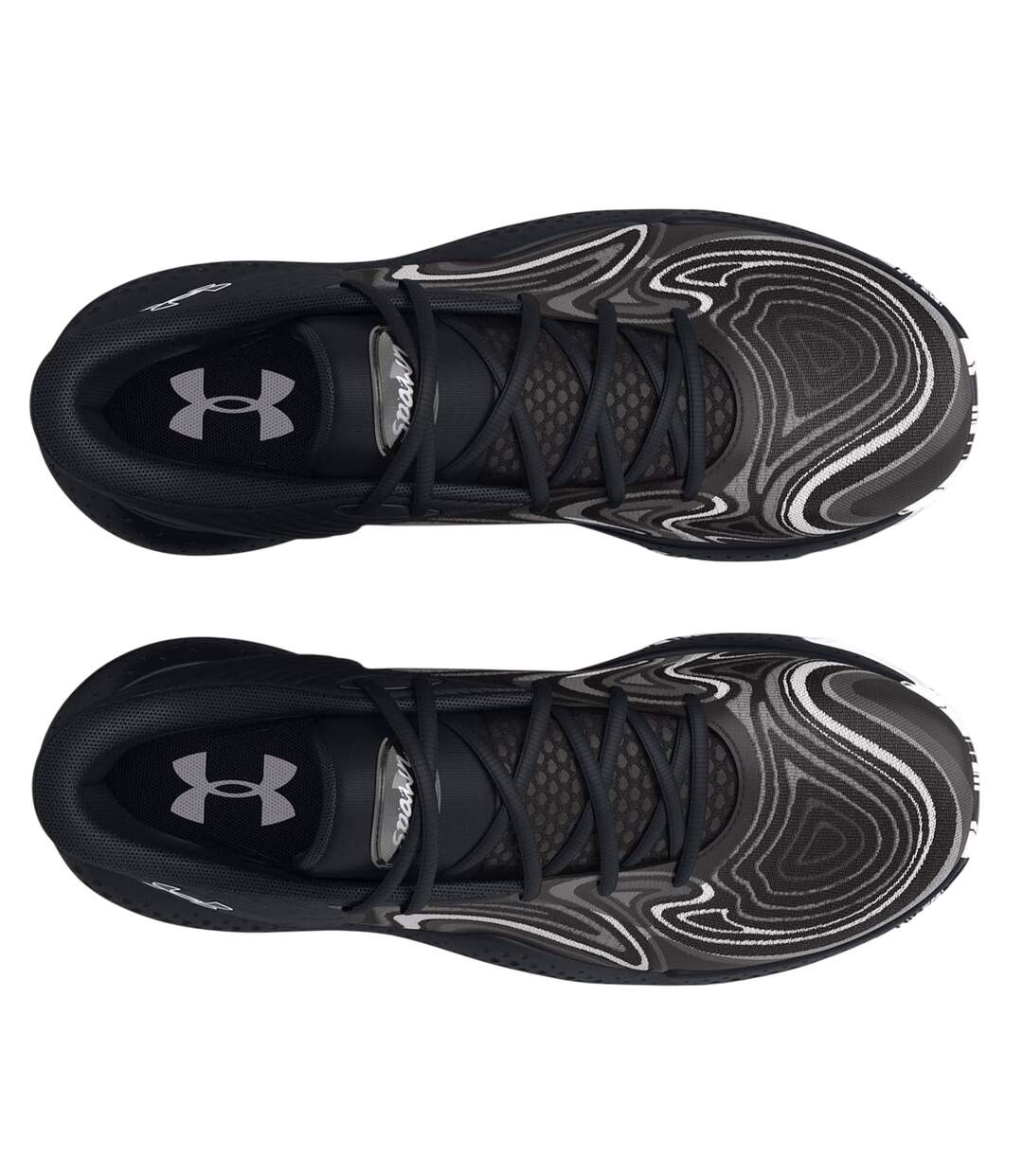 Mens Ua Spawn Graphic Print Basketball Shoes Black Under Armour-3