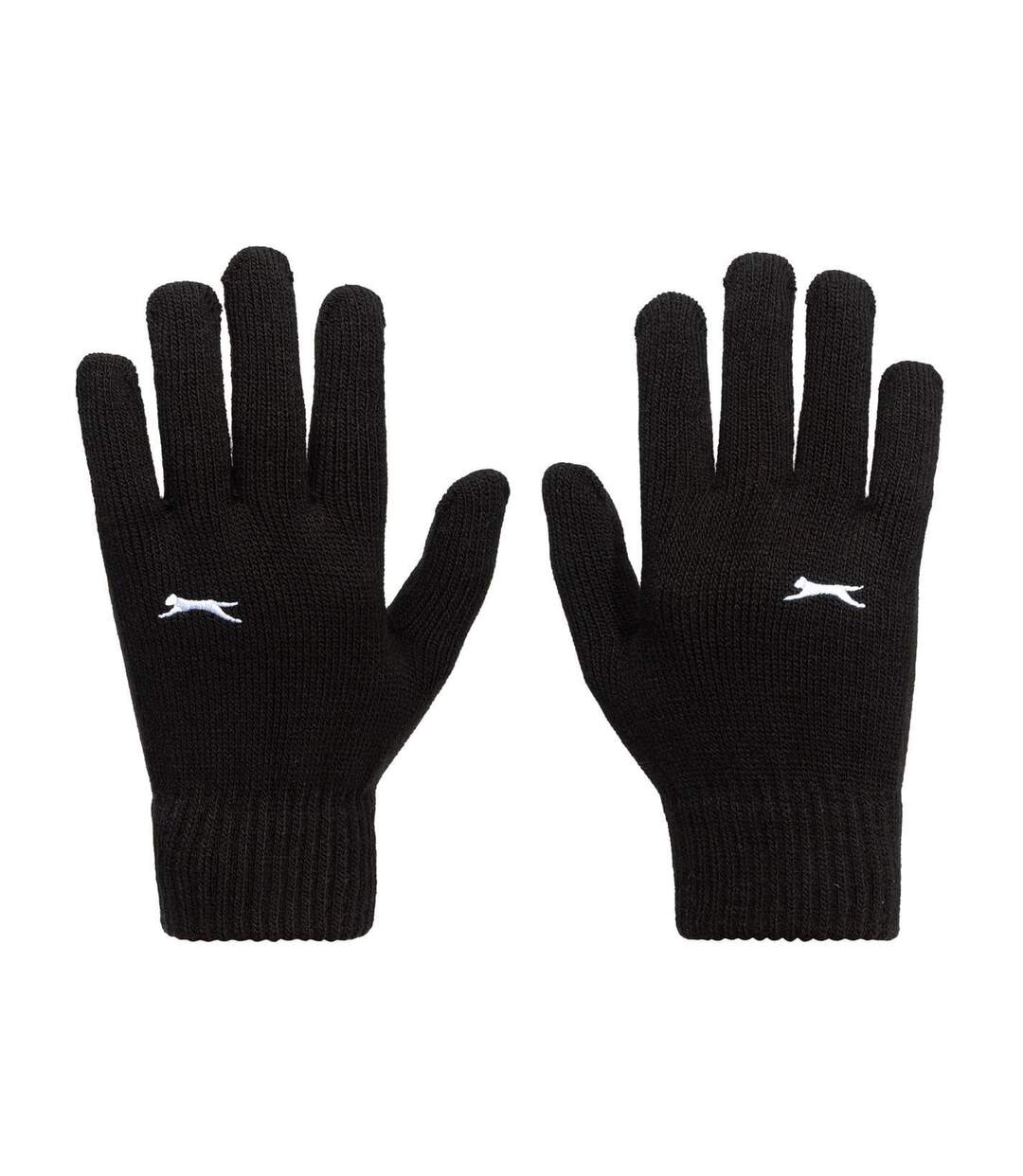 Unisex Adult Knitted Gloves Black Print Slazenger-1