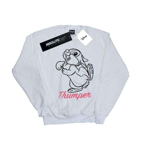 Disney - Sweat BAMBI THUMPER LINE DRAWING - Femme (Blanc) - UTBI13482
