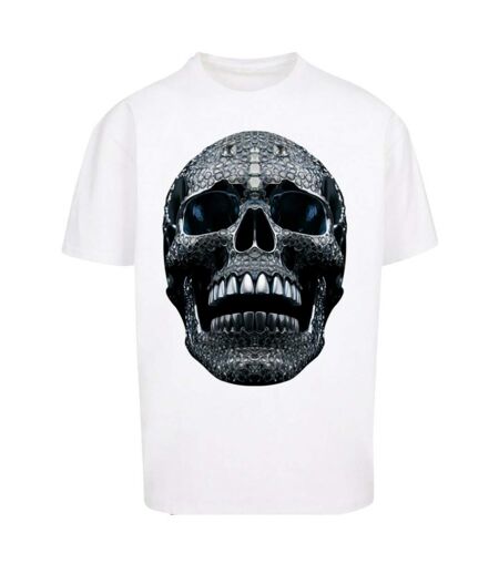 Mens Diamond Skull Oversized T-shirt White Forgotten Faces