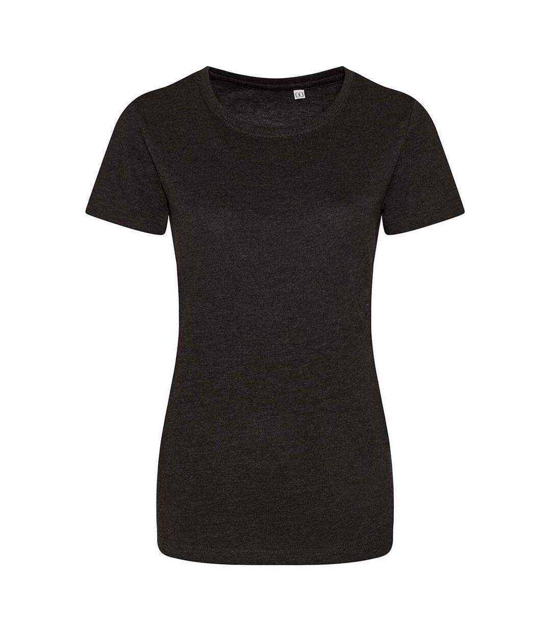 T-shirt Femme Noir Chiné Awdis-1