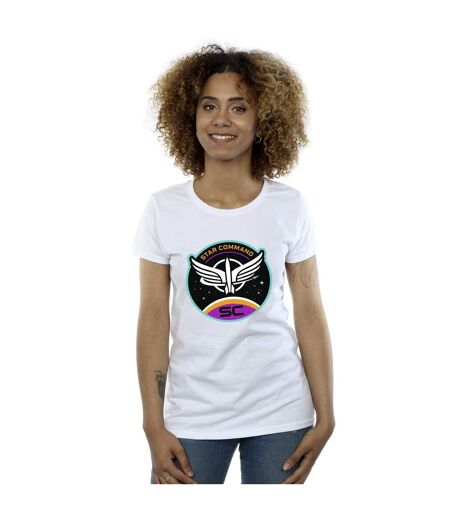 Disney T-shirt en coton Lightyear Star Command Circle Womens/Ladies (Blanc) - UTBI28994