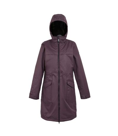 Veste imperméable romine femme prune sombre / noir Regatta