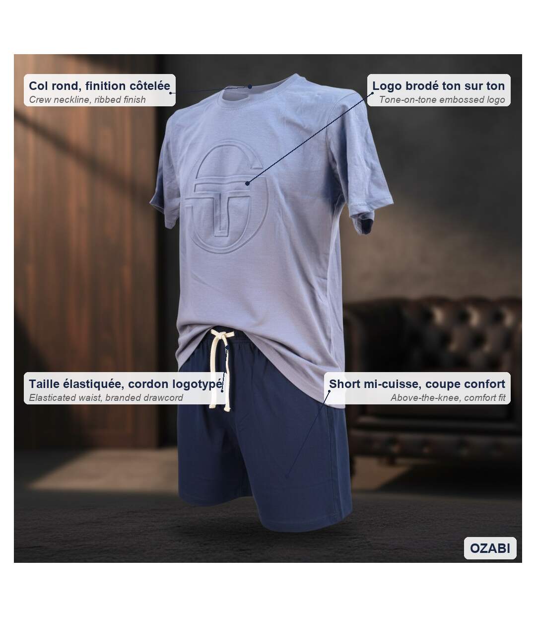 Pyjama Court Homme Sergio Tacchini-5