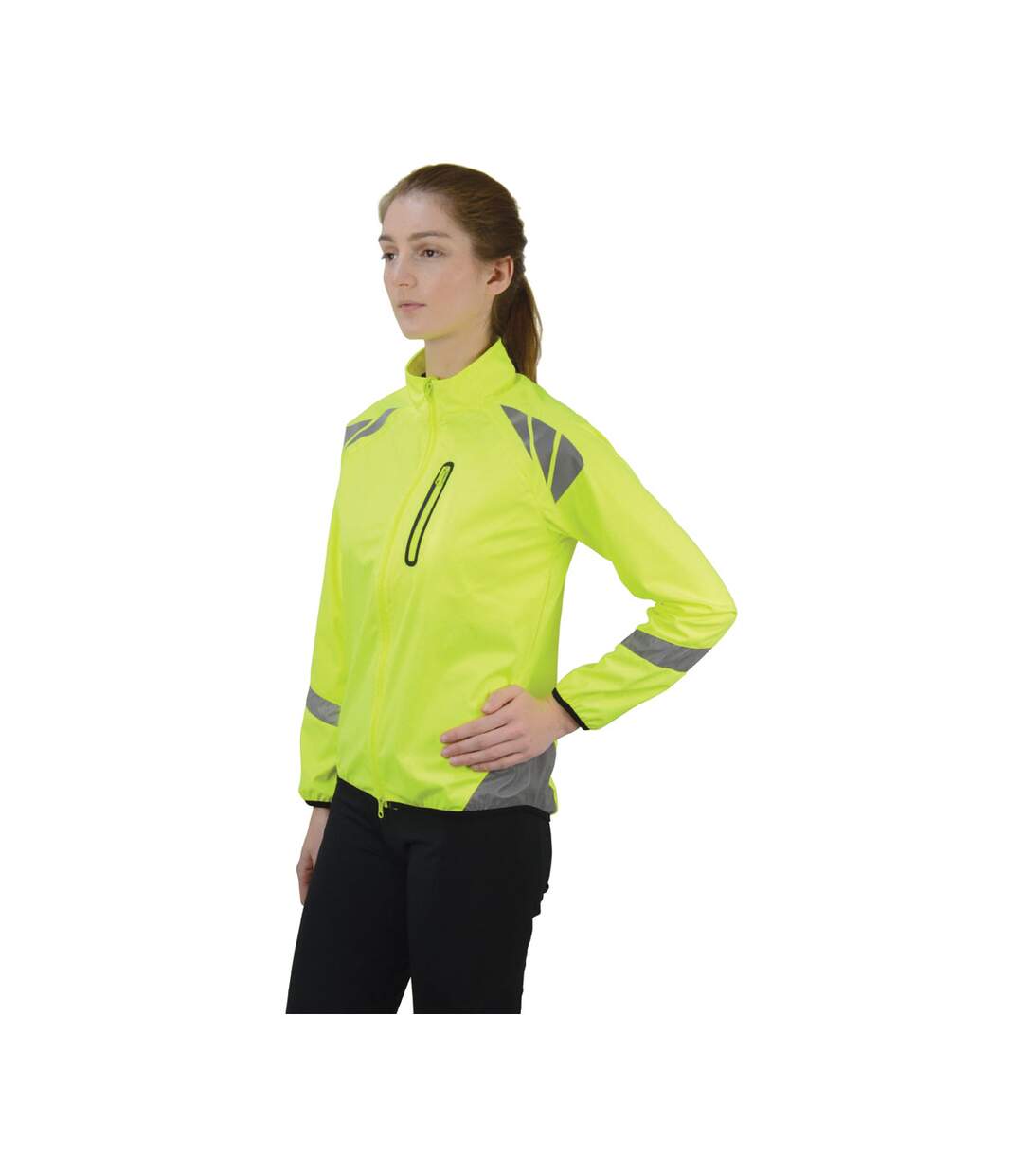 Unisex adult reflective jacket yellow HyVIZ-1