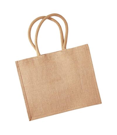 Westford Mill Classic Jute Shopper Bag (21 Liters) (Pack of 2) (Natural) (One Size) - UTBC4513