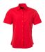 chemise popeline manches courtes - JN679 - femme - rouge tomate