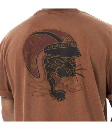 T-shirt homme relax fit en jersey acid wash print devant et dos Flash Vondutch