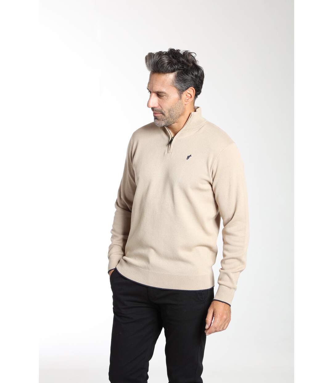 Pull col camionneur  en coton MILANO CAMIONNEUR-3