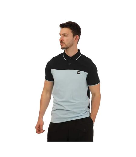 Mens Lario Block Polo Shirt Blue Navy Weekend Offender