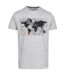 Mens Chera Topographic Crew Neck T-shirt Grey Marl Trespass-1