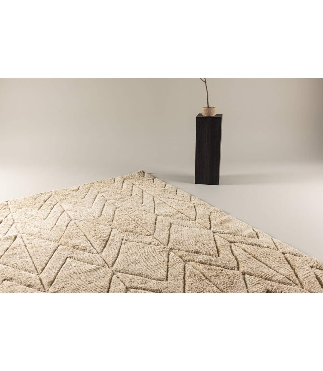 Tapis Déco en Laine Zoe 200x300cm Beige-4