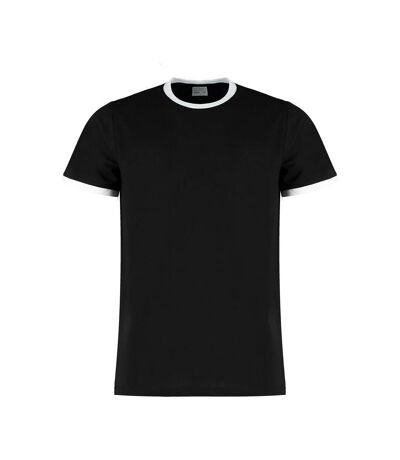 Kustom Kit Mens Ringer Fashion T-Shirt (Black/White) - UTRW9605