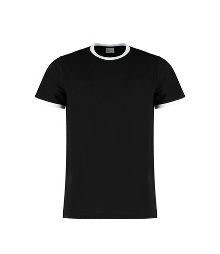 Kustom Kit Mens Ringer Fashion T-Shirt (Black/White) - UTRW9605
