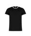 Kustom Kit Mens Ringer Fashion T-Shirt (Black/White)