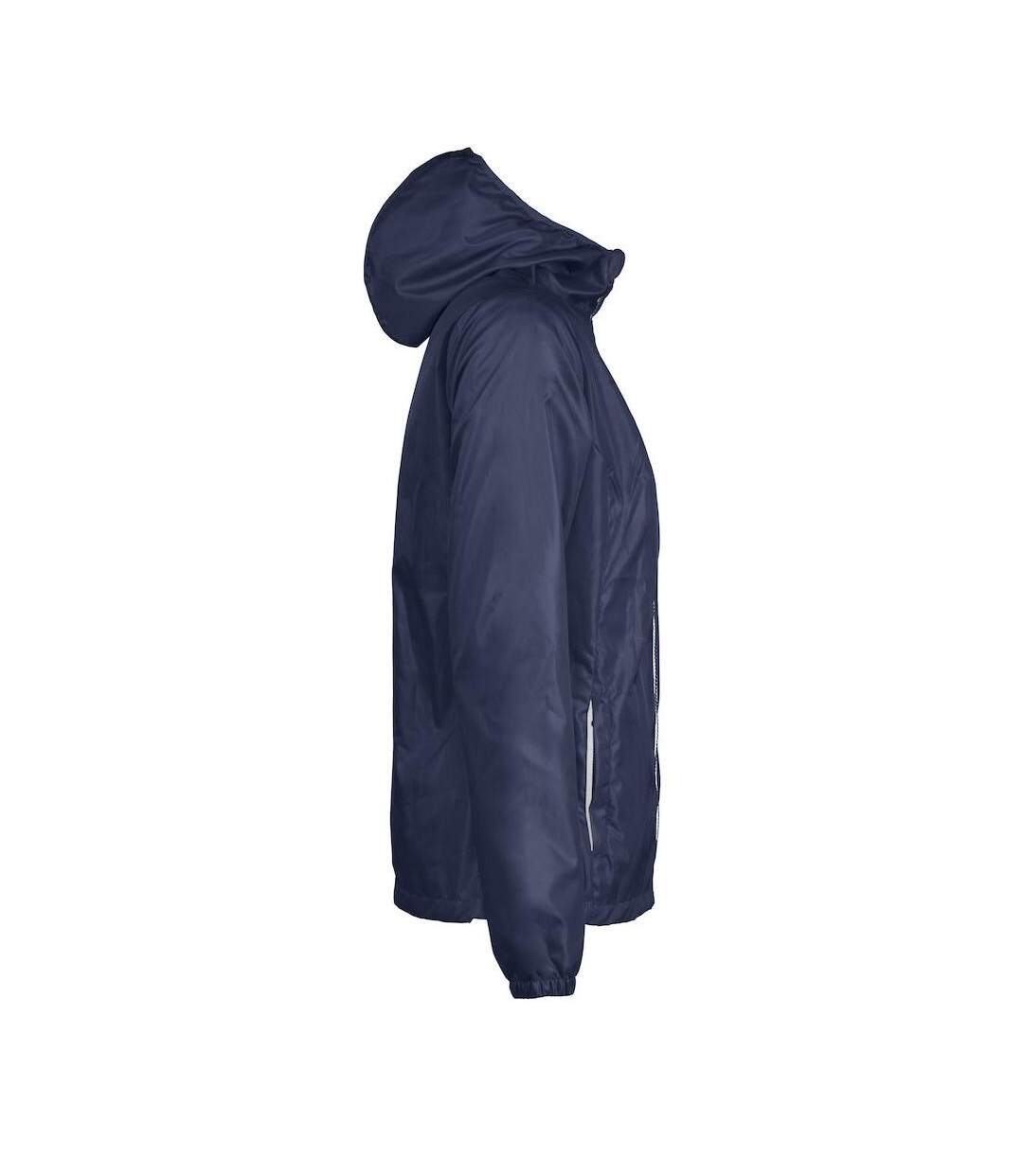 Womens/ladies Fastplant Jacket Navy Printer RED-3
