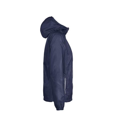 Womens/ladies Fastplant Jacket Navy Printer RED
