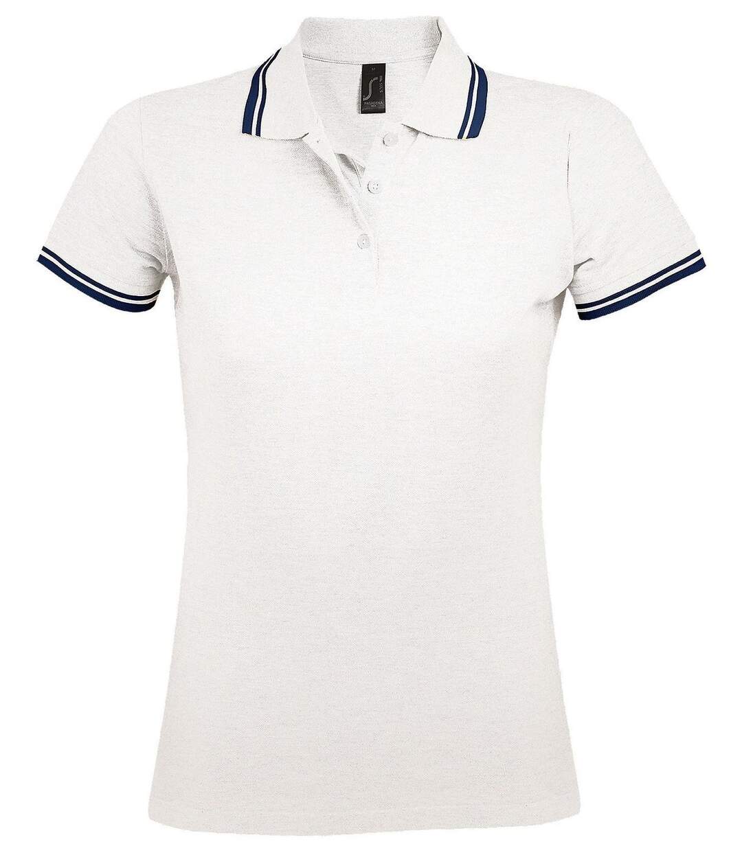 Polo femme - 00578 - blanc et marine