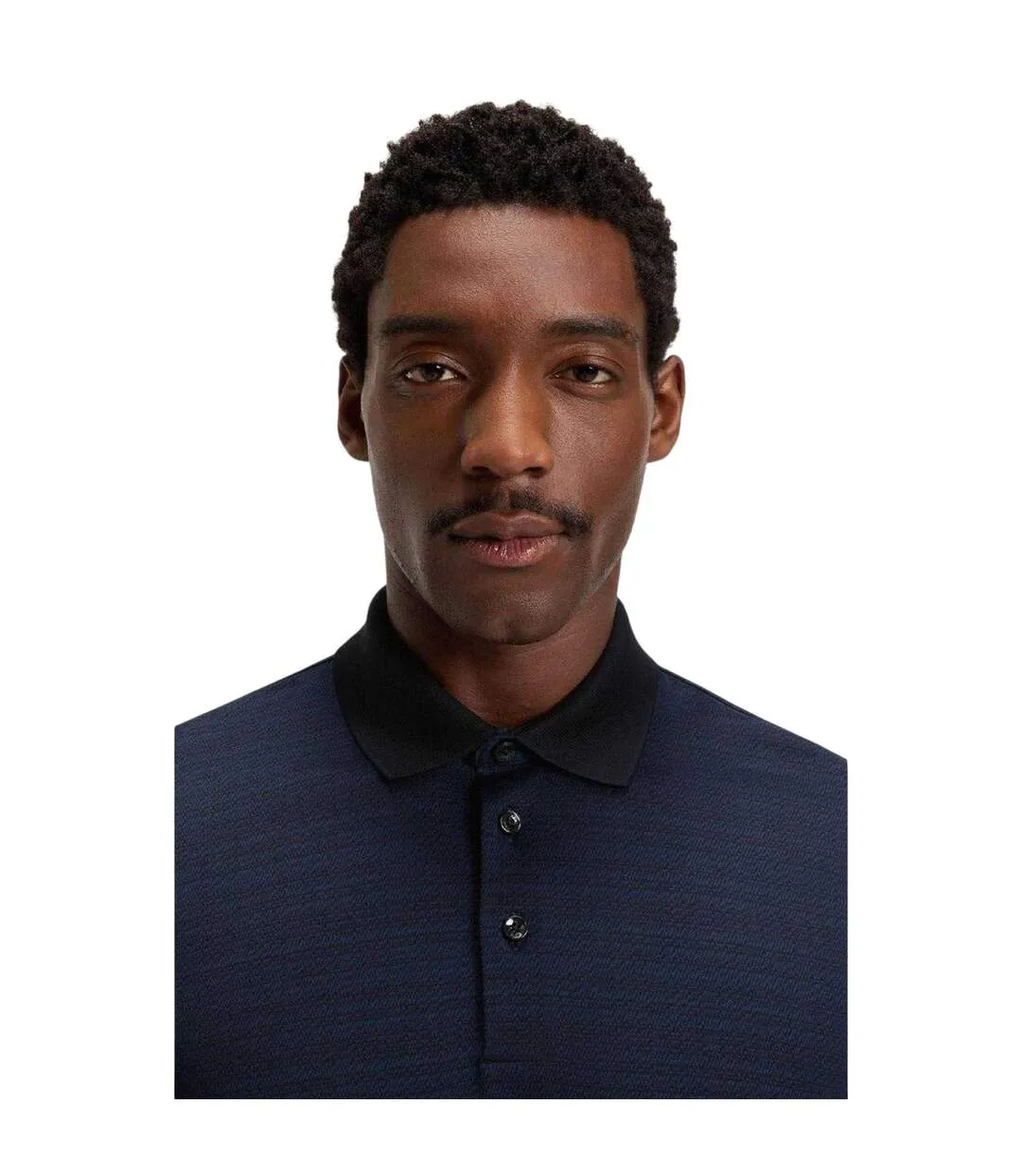 Mens Parris 102 Mercerised Cotton Polo Shirt Dark Blue Boss-4