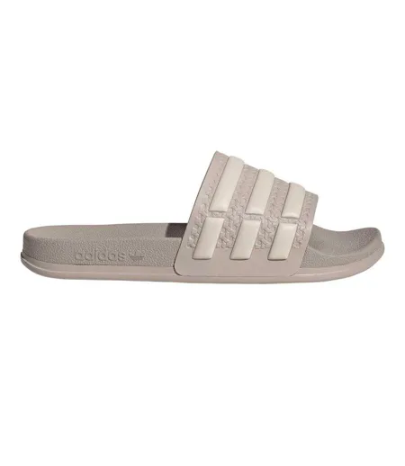 Womens/ladies Adilette Flat Sandals Taupe Adidas