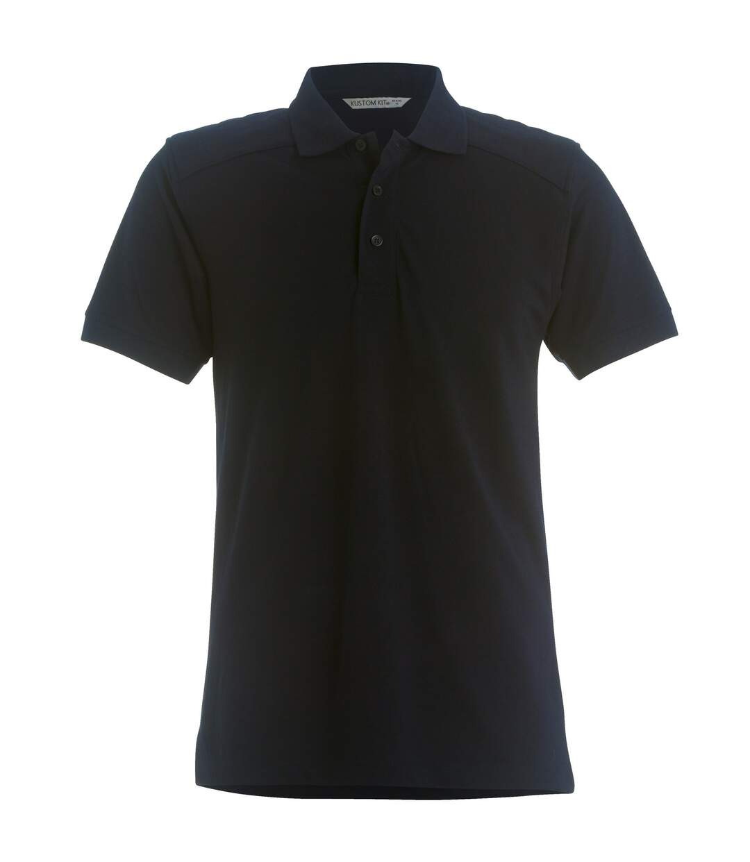 Mens klassic heavyweight slim fit polo navy Kustom Kit