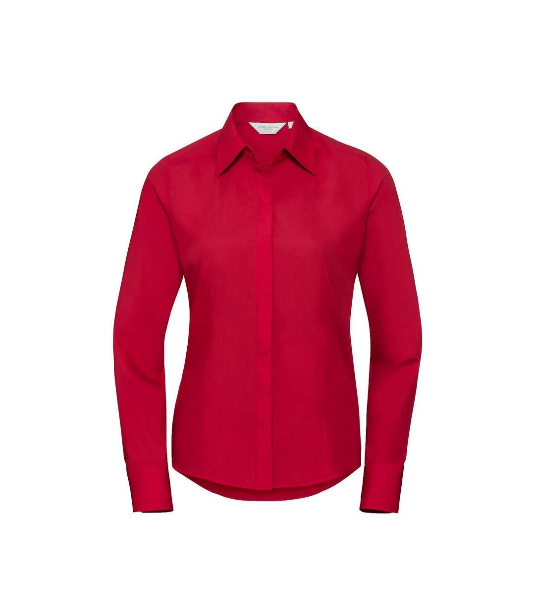 Chemisier Manches Longues Femme Rouge Classique Russell Collection-2