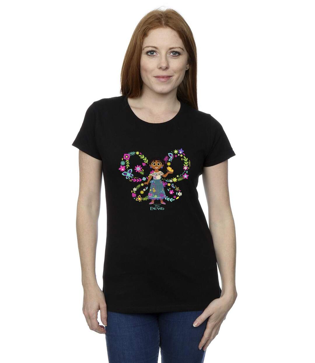 Disney - T-shirt ENCANTO MIRABEL BUTTERFLY - Femme (Noir) - UTBI19536-2