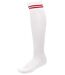 chaussettes sport - PA015 - blanc rayure rouge