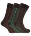 Chaussettes à motifs abstraits 3 paires homme micro chevron vert Angelo Cavalli-1