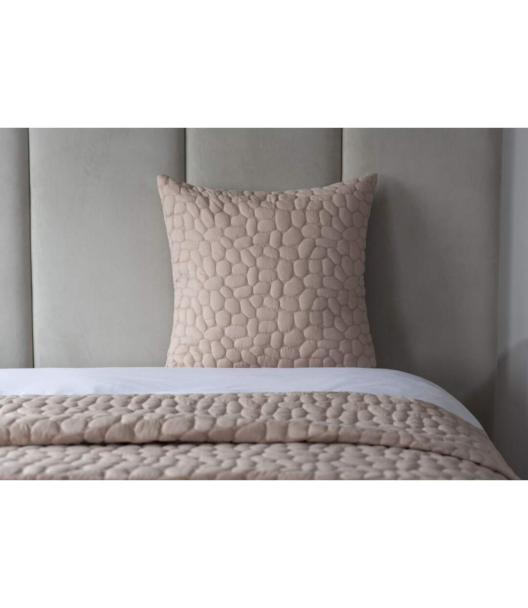 Porto continental pebble pillowcase latte Belledorm-1