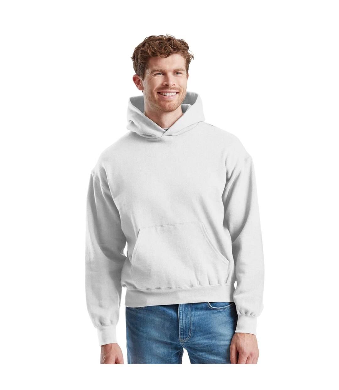 Unisex Adult Supercotton Hoodie White Fruit Of The Loom-2