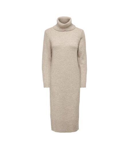 Womens/ladies Cowl Neck Sweater Dress Pumice Stone Only