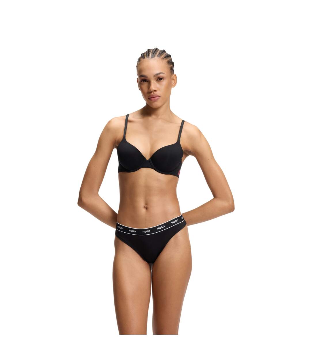 String Femme Noir Blanc Hugo-1