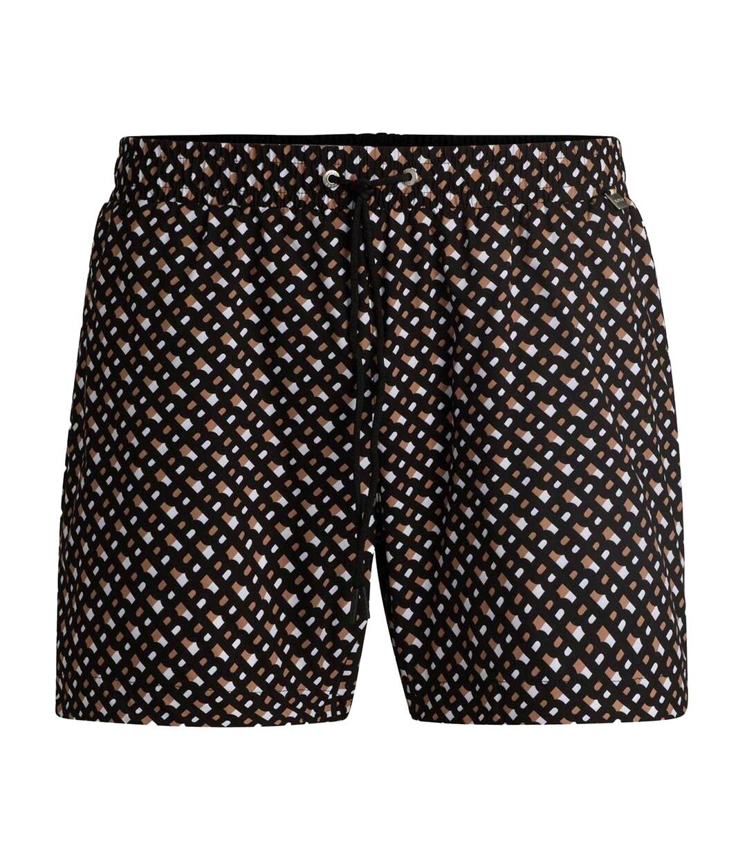 Short De Bain Motif/style Géométrique Homme Noir Boss-2