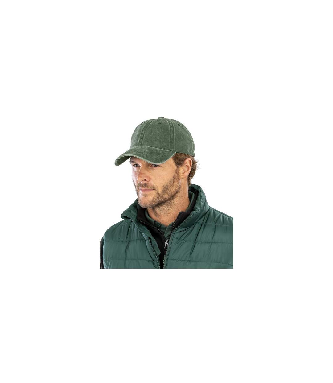 Casquette De Baseball Core Vert Foncé Result Headwear-1
